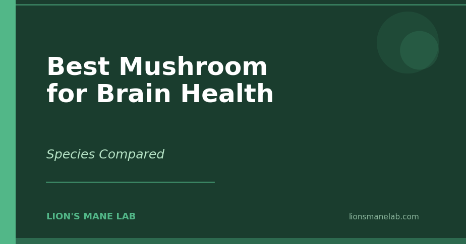 Best Mushroom for Brain Health — Species Compared