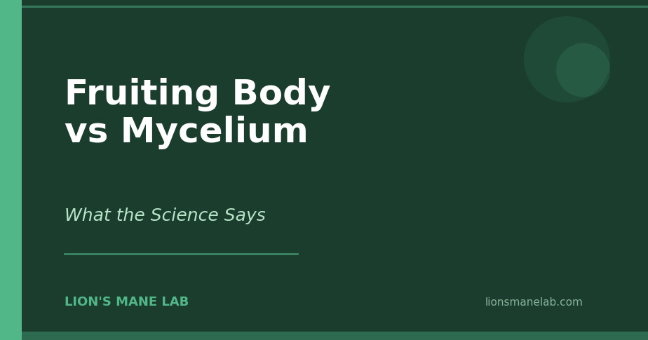 Fruiting Body vs Mycelium — What the Science Says