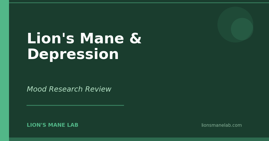 Lion's Mane & Depression — Mood Research Review
