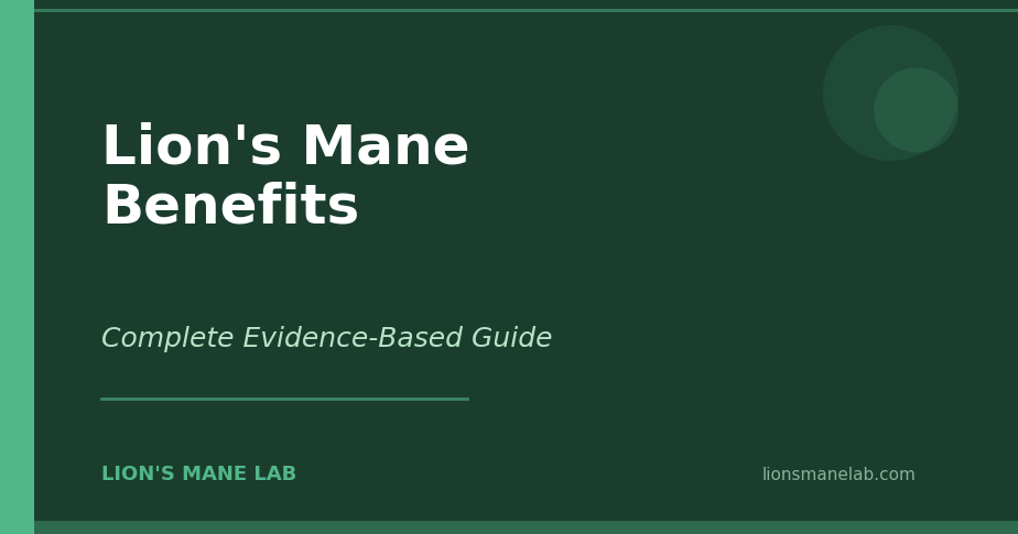 Lion's Mane Benefits — Complete Evidence-Based Guide