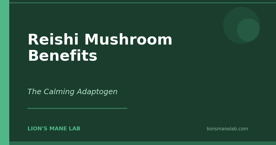 Reishi Mushroom Benefits — The Calming Adaptogen